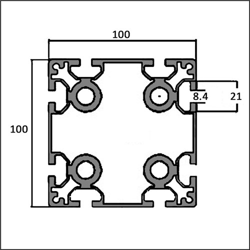 Aluminum-t-slot-8-100100K-CAD
