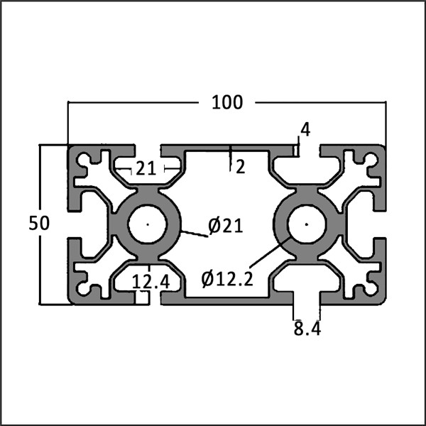 Aluminum-t-slot-8-50100M-CAD