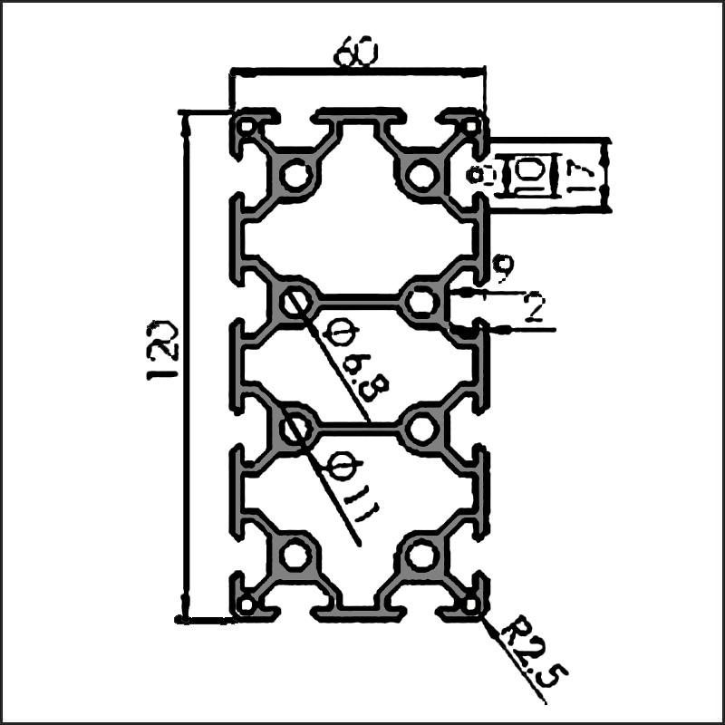 Aluminum-t-slot-8-60120A-CAD